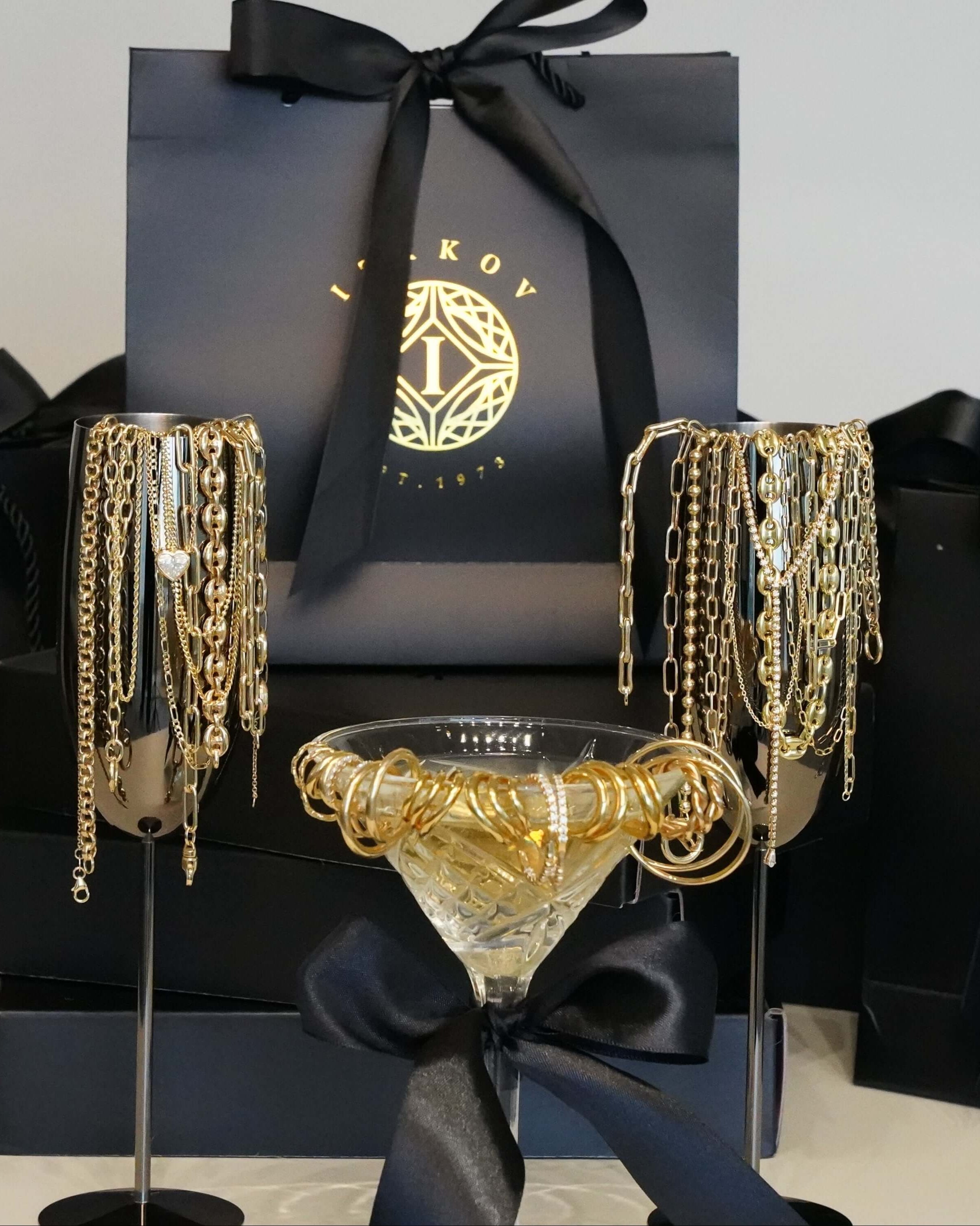 Gifts Under $2500 displayed with Izakov fine jewelry in elegant packaging from Miami Florida.