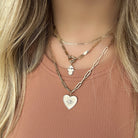 14K Gold Diamond Evil Eye Heart Necklace Charm Yellow Gold Charms & Pendants by Izakov Diamonds + Fine Jewelry | Izakov