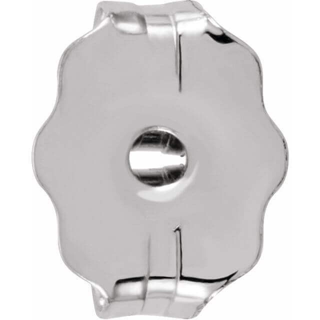 Silver flower-shaped center bead for jewelry making