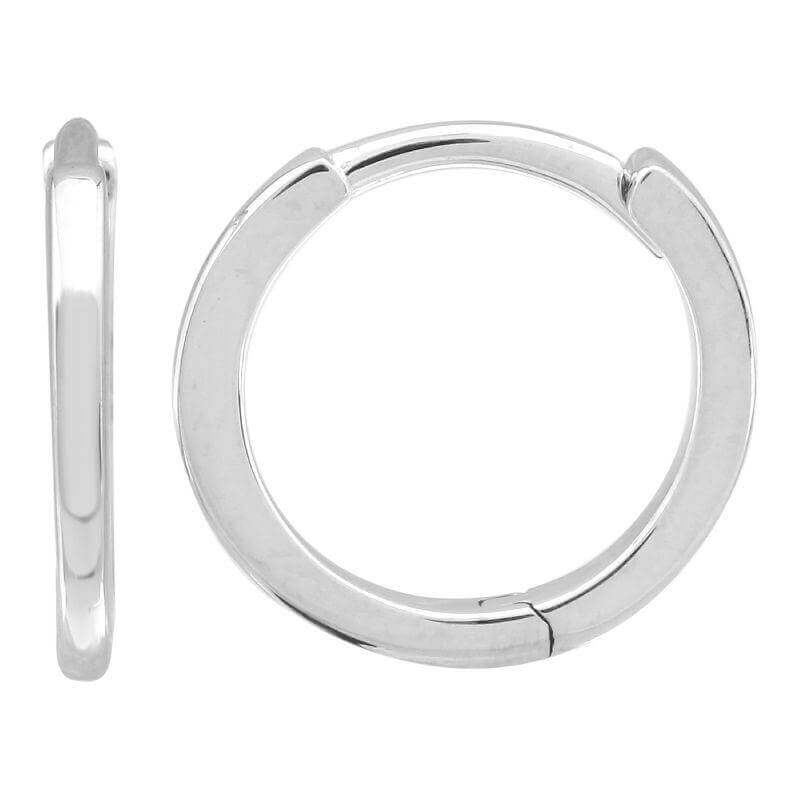 Silver hoop earrings from our premium jewelry collection