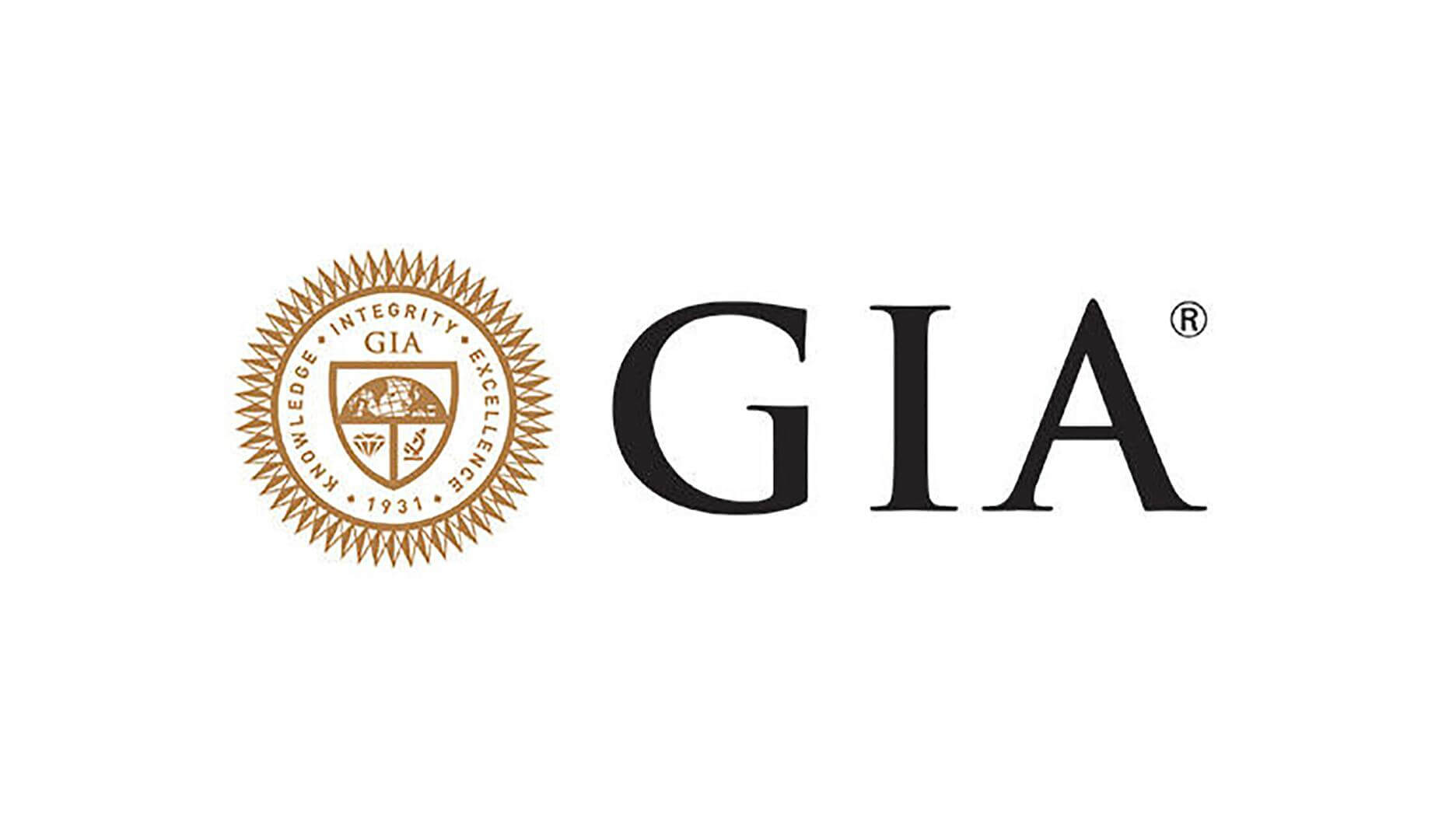 GIA logo with seal, representing integrity and excellence in gemological education.