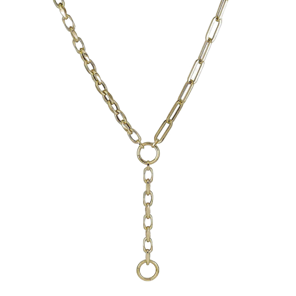 Elegant gold chain necklace with Y-shaped design for a sophisticated look