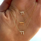 14K Gold Hebrew Chai Diamond Necklace Necklaces by Izakov Diamonds + Fine Jewelry | Izakov