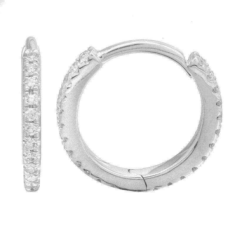 Elegant hoop earrings encrusted with sparkling diamonds, perfect for a luxurious touch to any outfit from our exclusive jewelry collection.