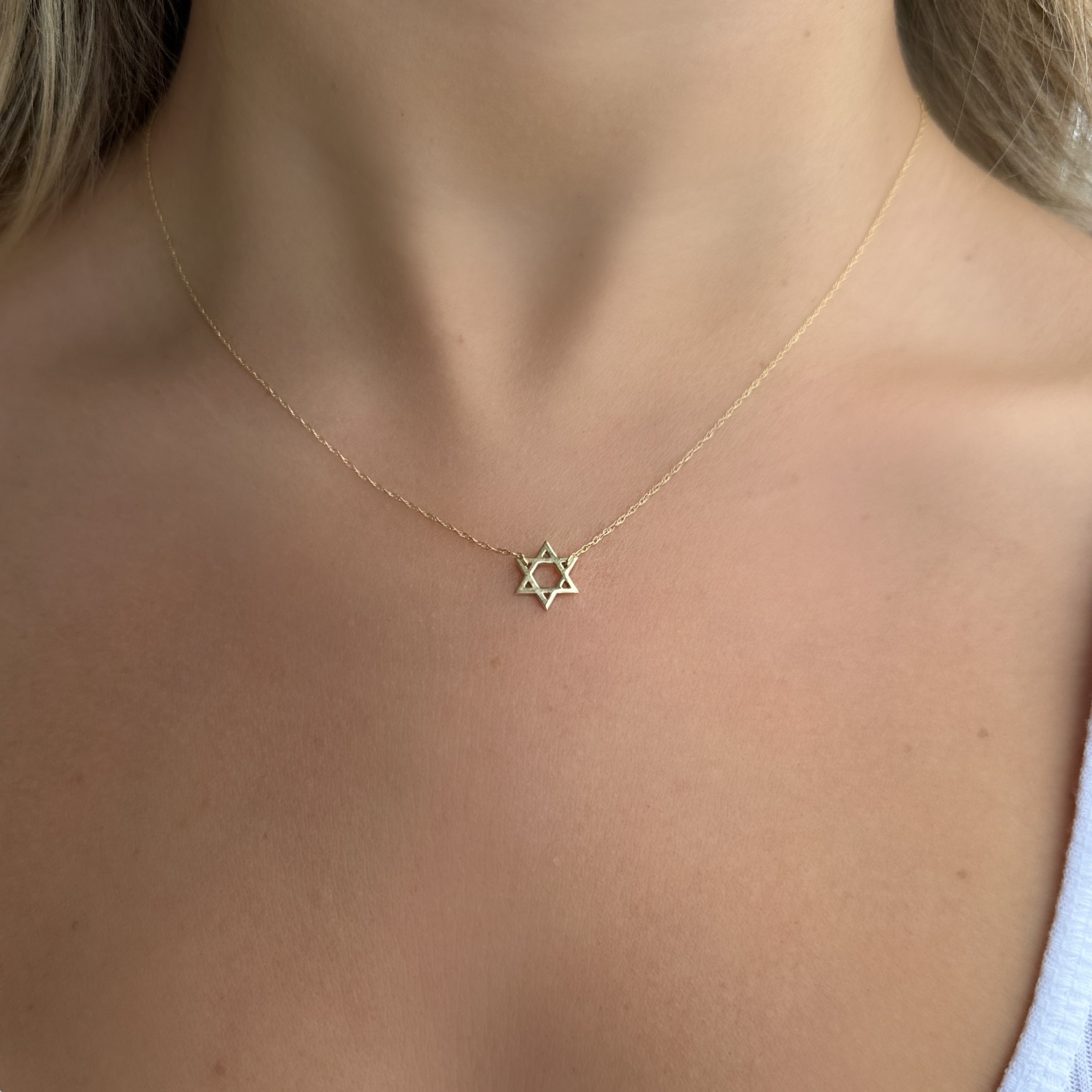 14K Gold Mini Star Of David Necklace - Necklaces - Izakov Diamonds + Fine Jewelry