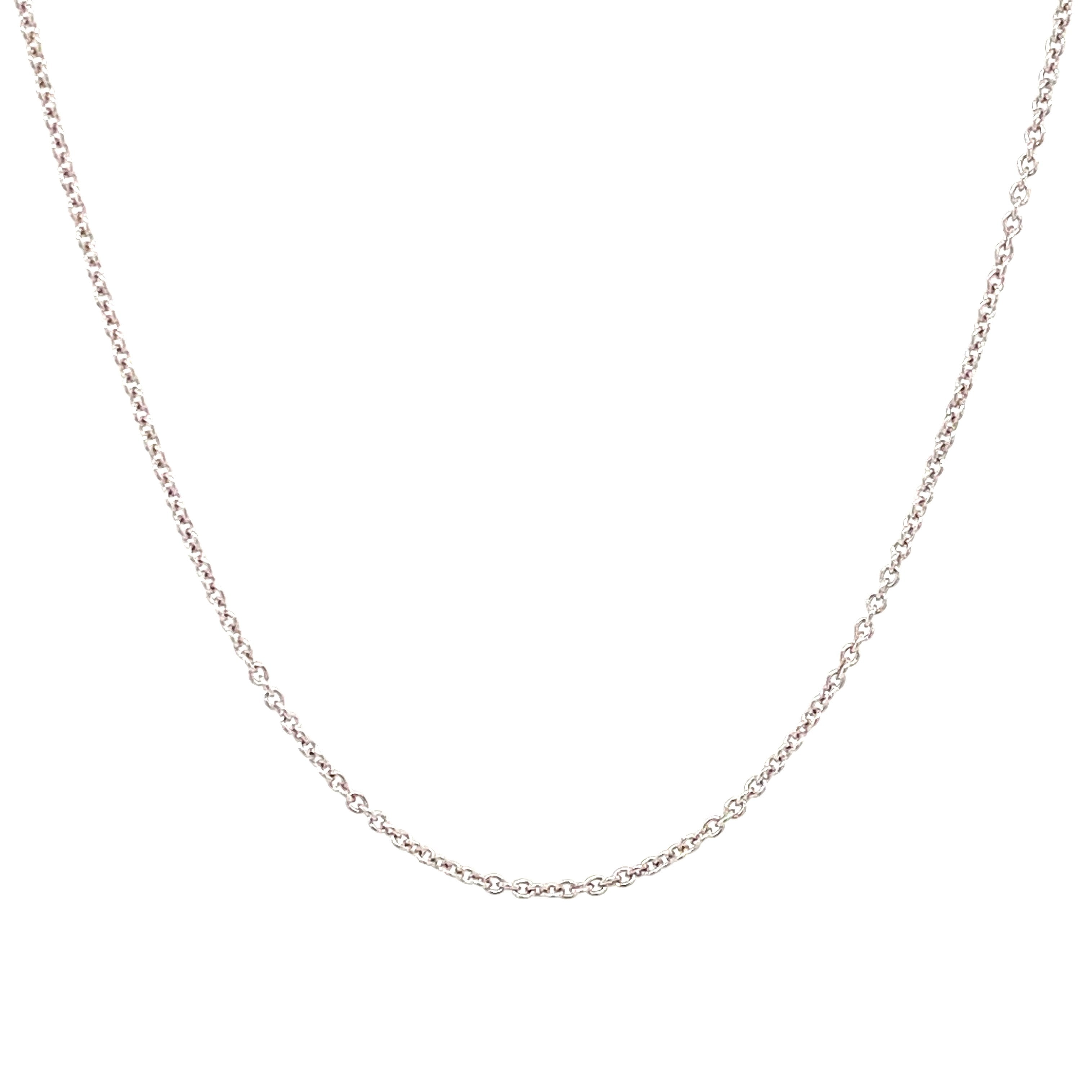 14K Gold Rolo Chain Necklace Fine (1mm) / 16" / White Gold Izakov Diamonds + Fine Jewelry