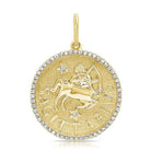 14K Gold Zodiac Sign Diamond Necklace Charm Sagittarius Yellow Gold Charms & Pendants by Izakov Diamonds + Fine Jewelry | Izakov