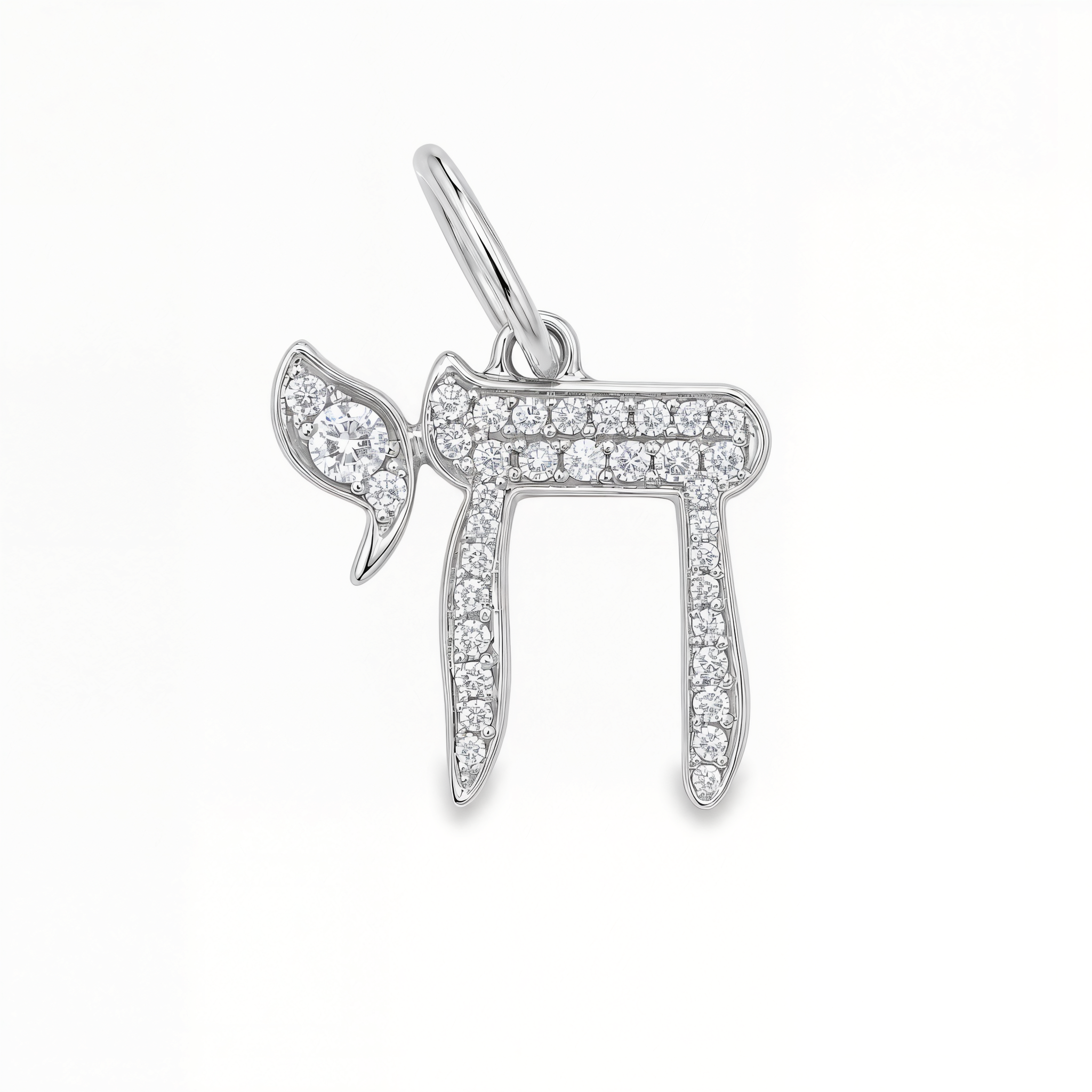 Hebrew Chai Diamond Necklace Charm