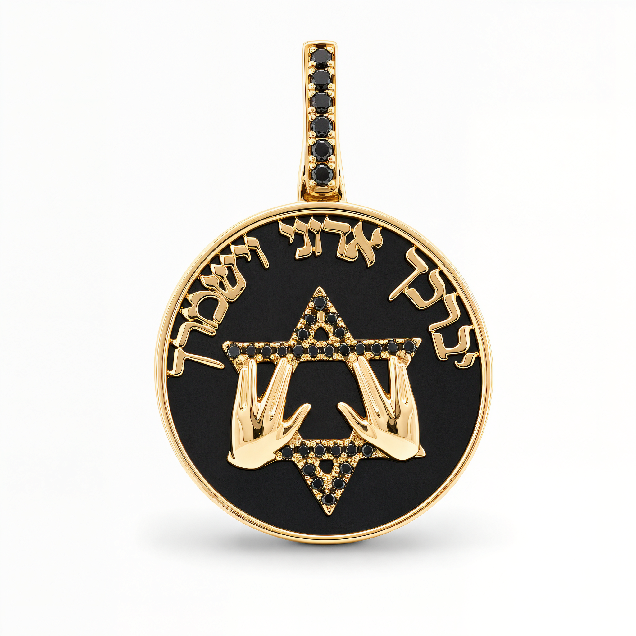 Diamond Priestly Blessing on Crystal Pendant ©