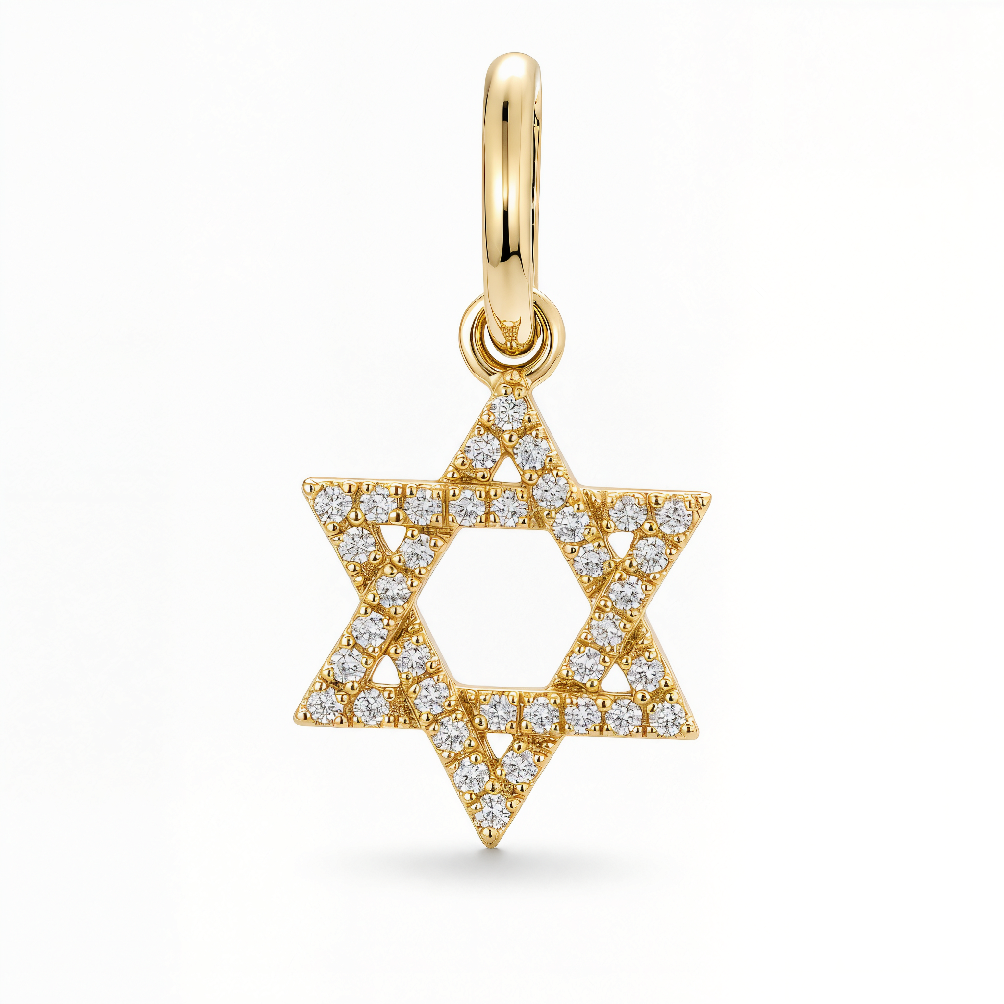 Star of David Diamond Pendant