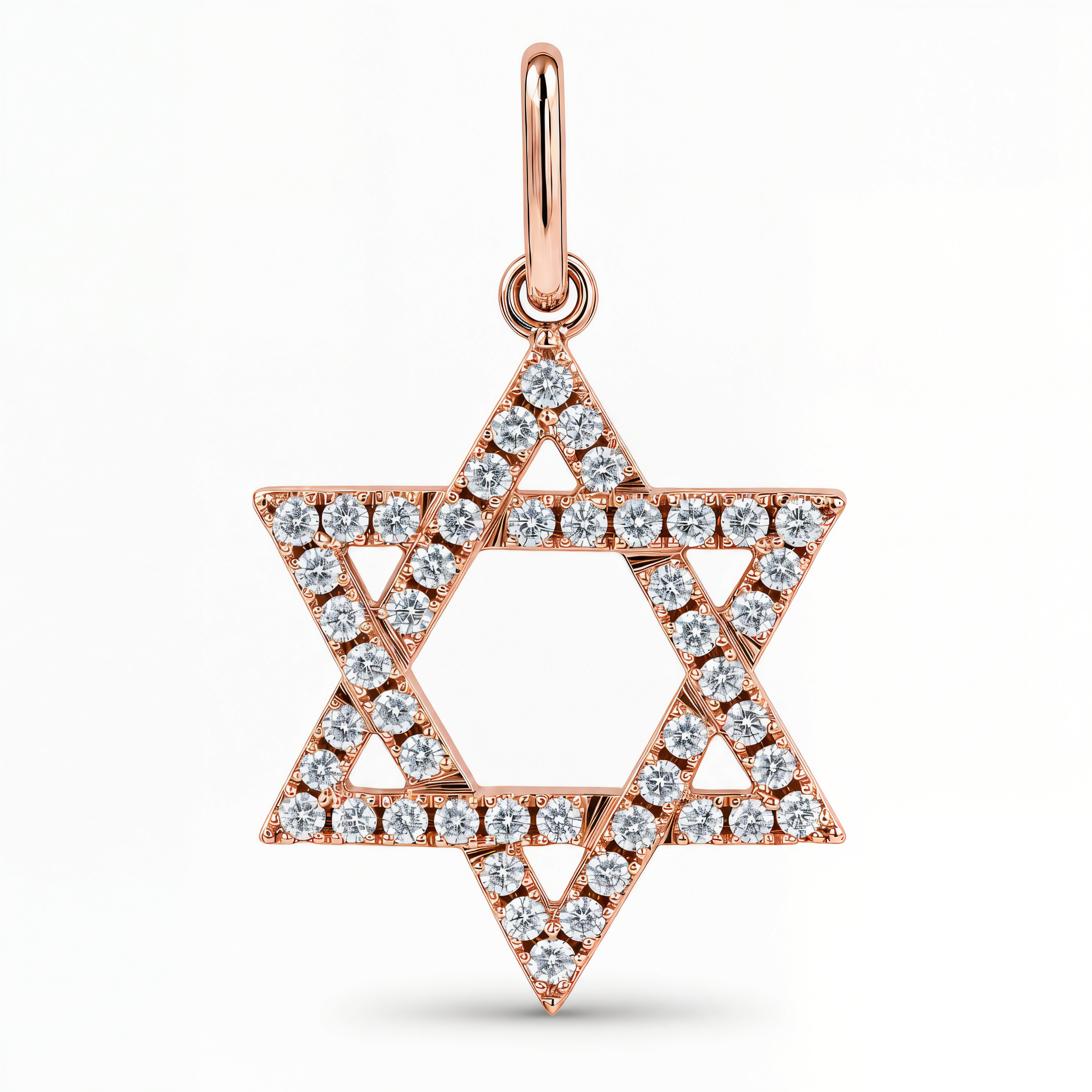 Star of David Diamond Pendant