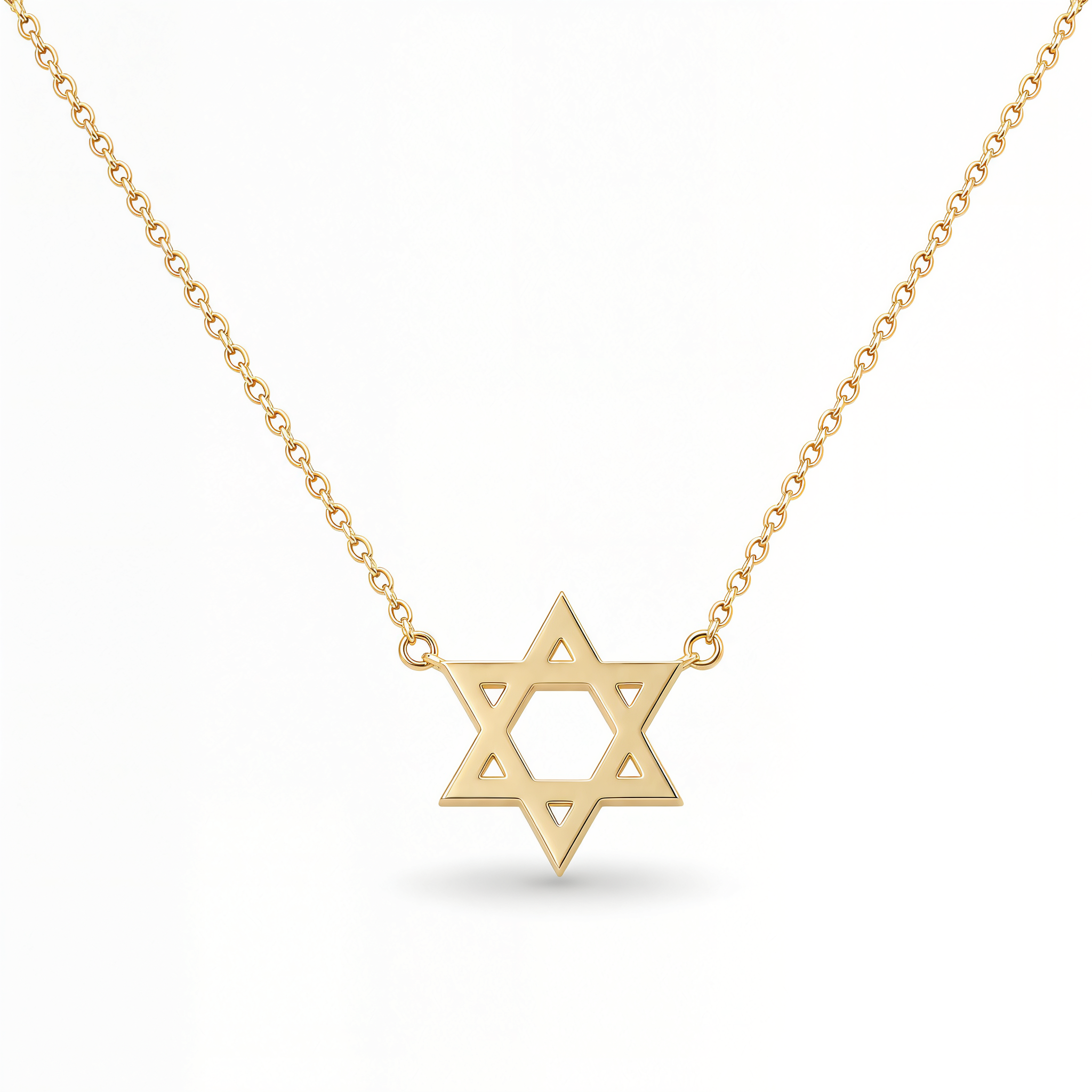 Petite Star Of David Gold Necklace