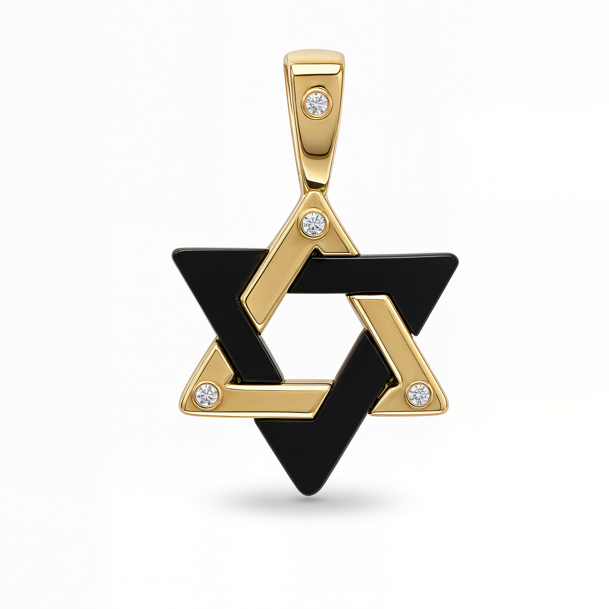 Gemstone Star of David Diamond Pendant ©