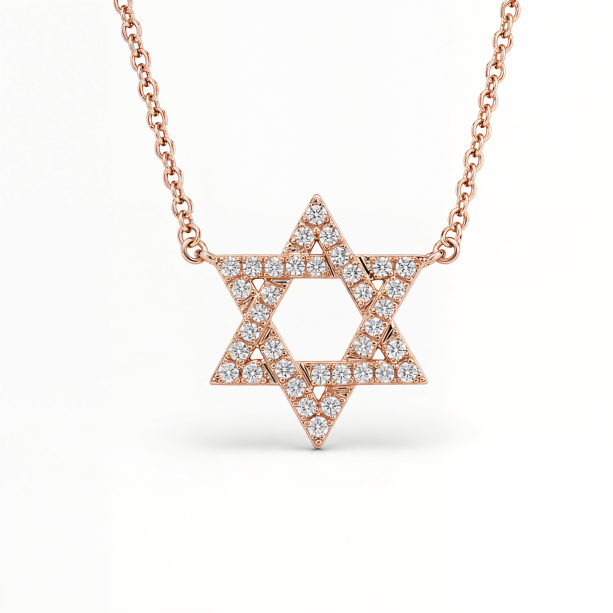 Star Of David Diamond Necklace