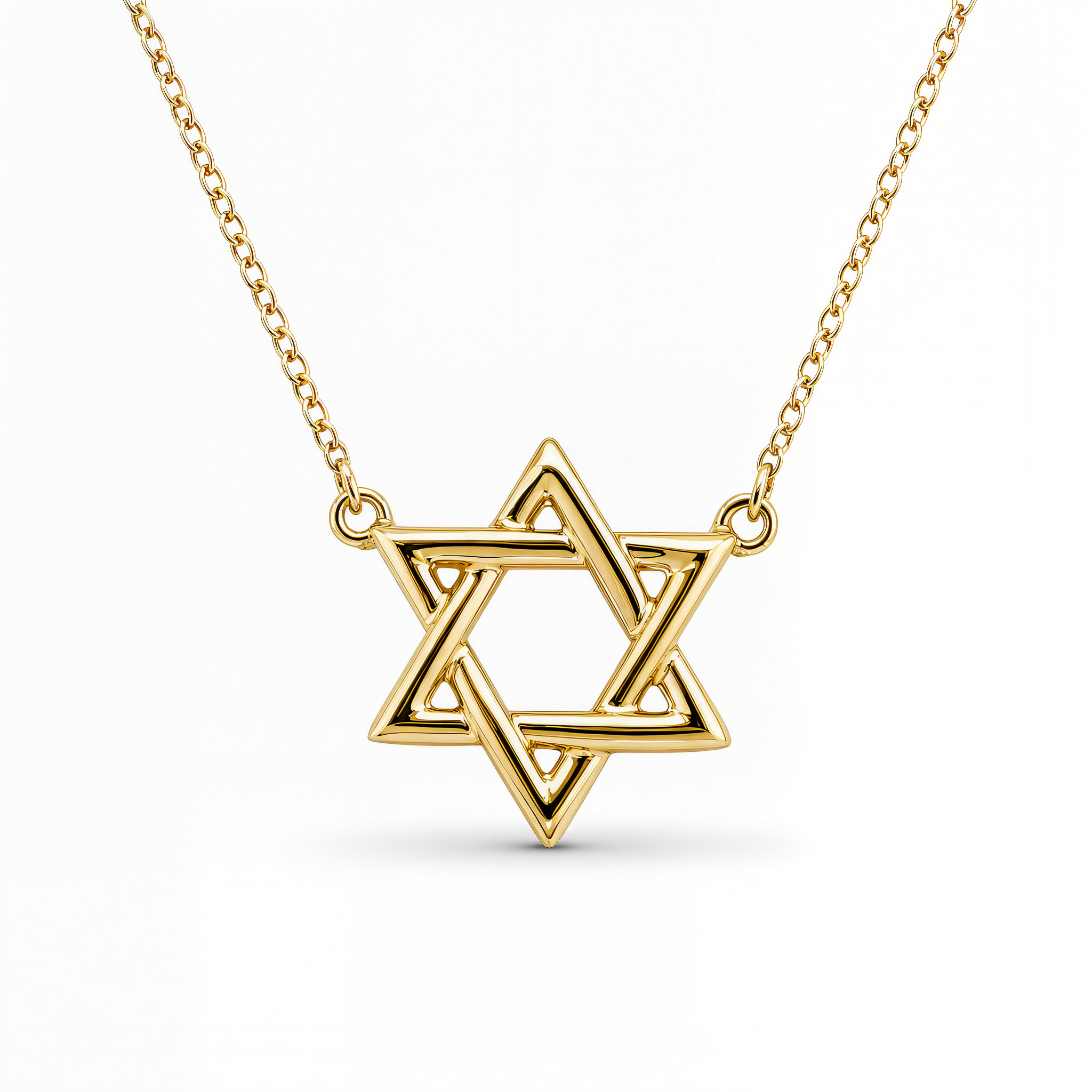 Star Of David Gold Necklace