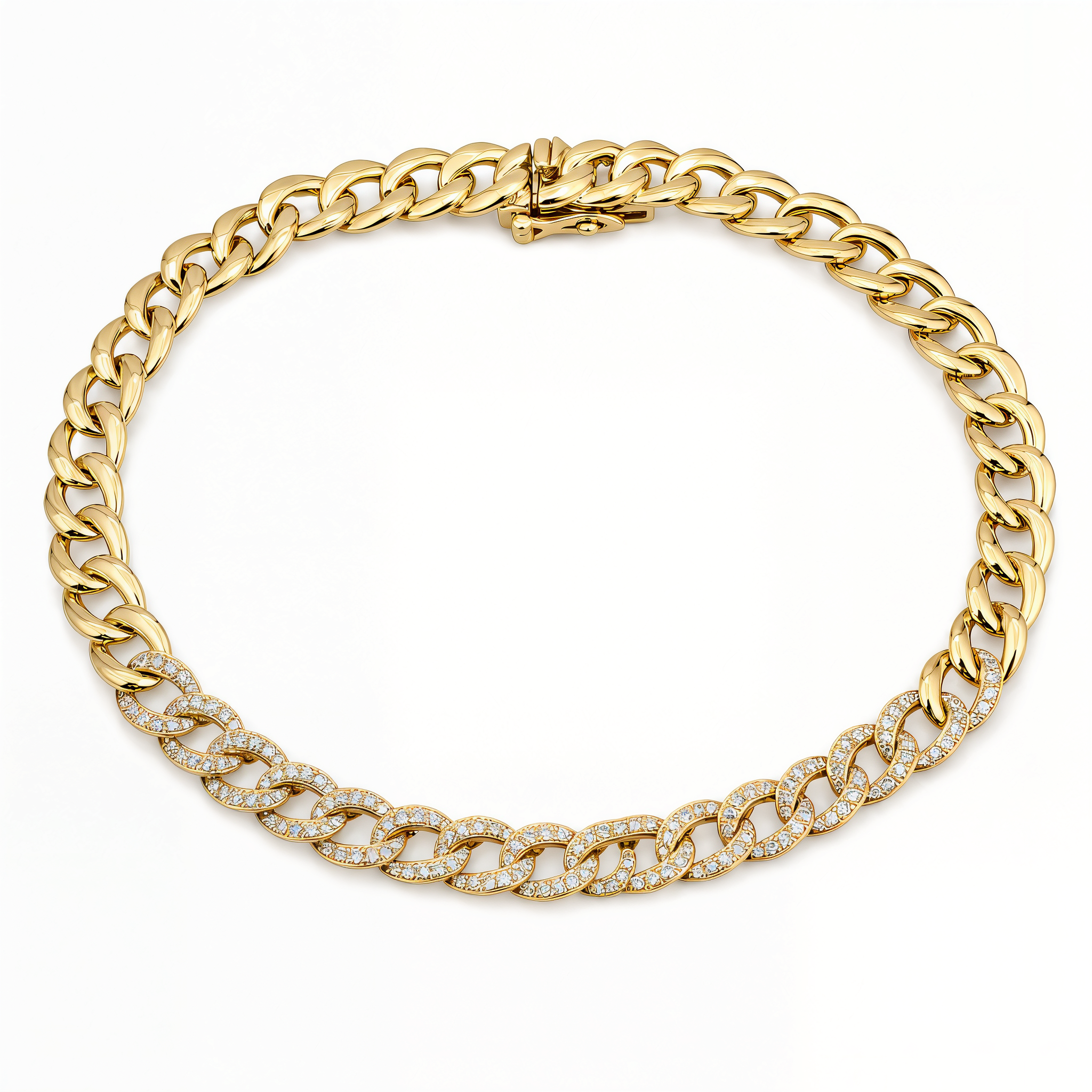 Petite Micro Pave Diamond Cuban Link Bracelet