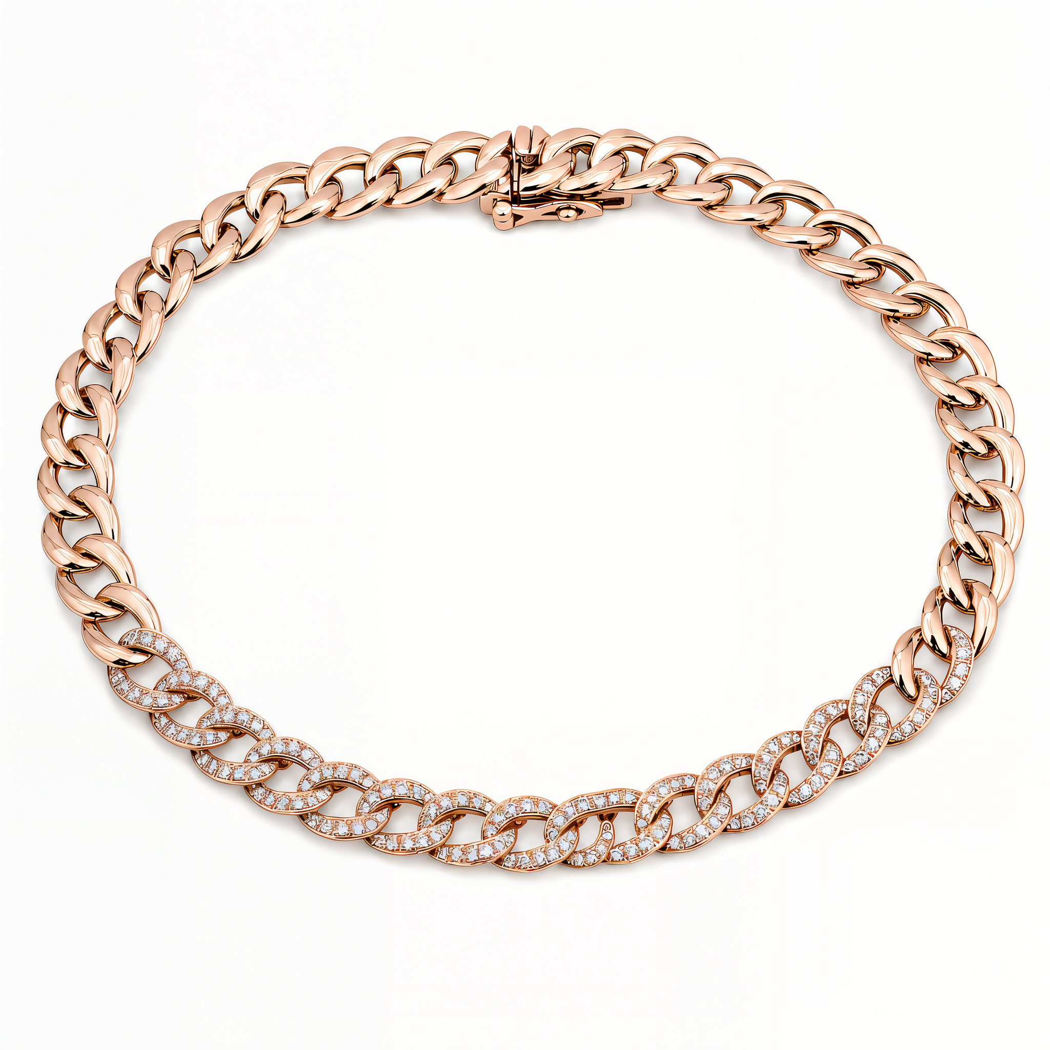 Petite Micro Pave Diamond Cuban Link Bracelet