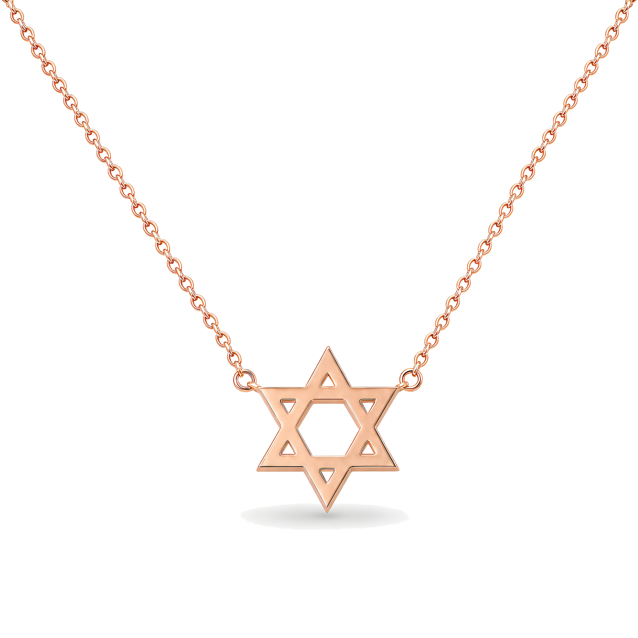 Petite Star Of David Gold Necklace