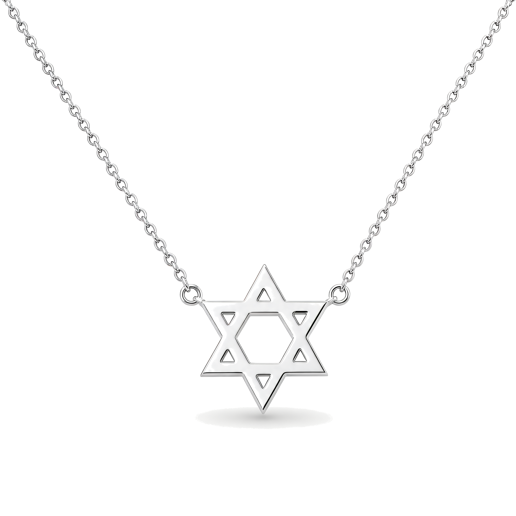 Petite Star Of David Gold Necklace