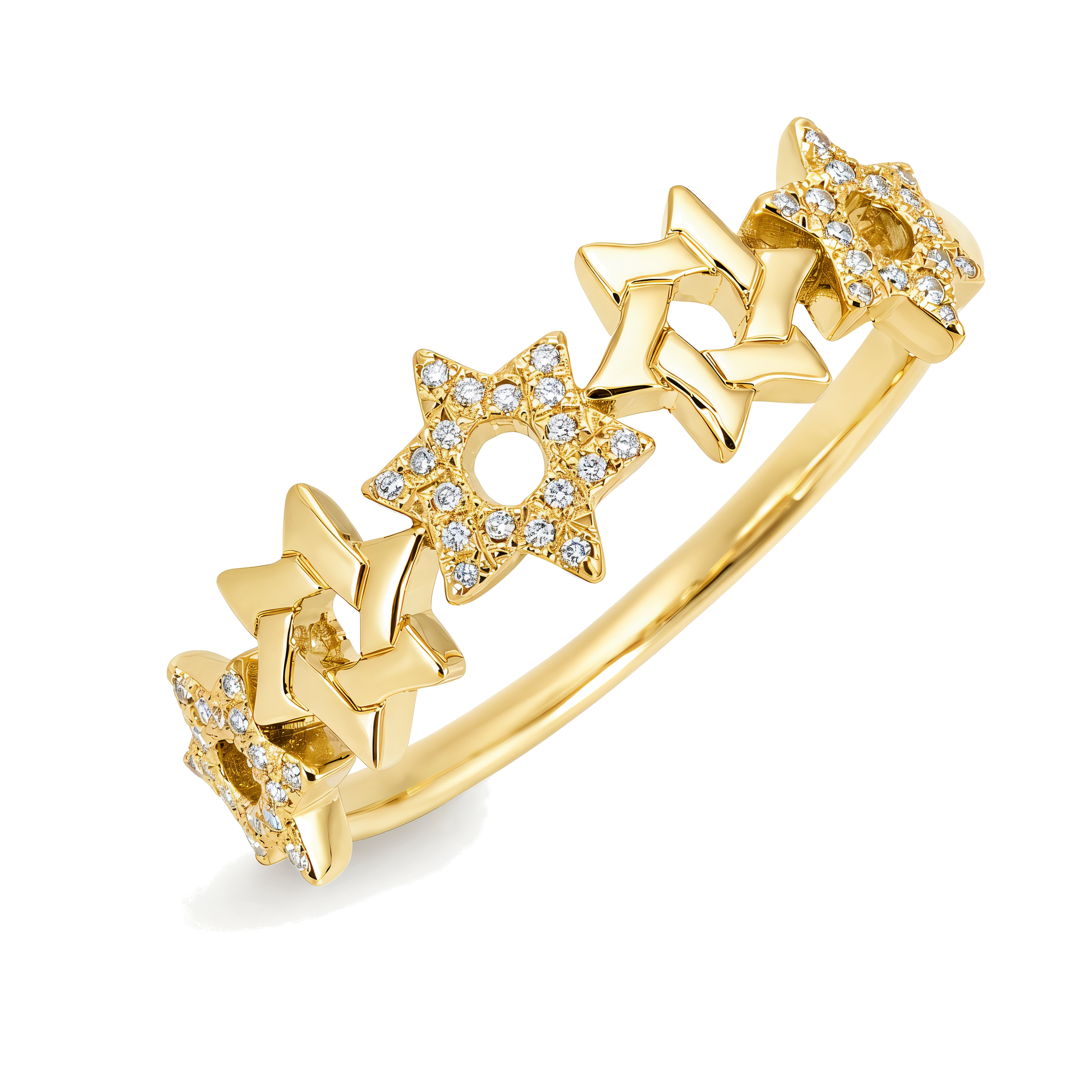 Stars Of David Diamond Ring