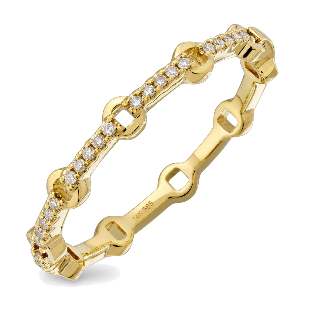Round Links Diamond Ring