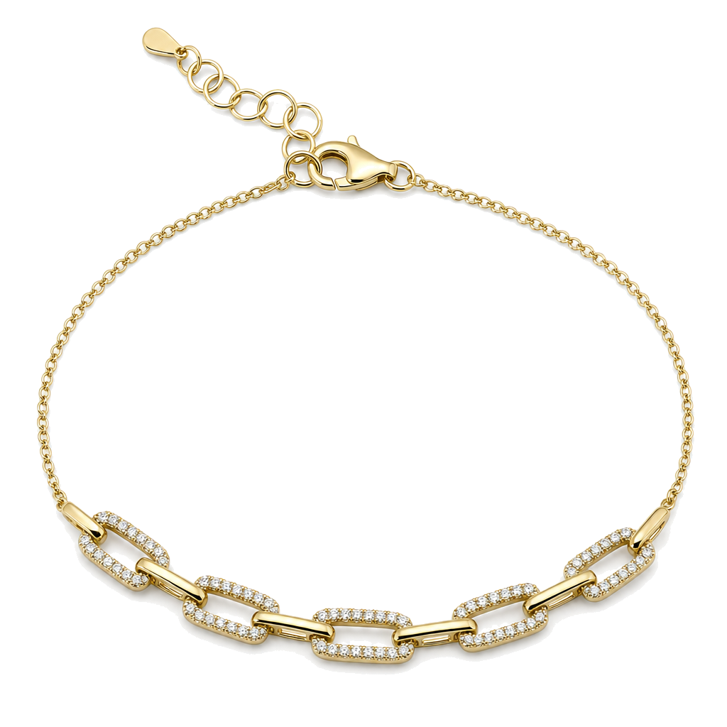 Half Links Diamond Bracelet, diamond, Izakov Fine Jewelry