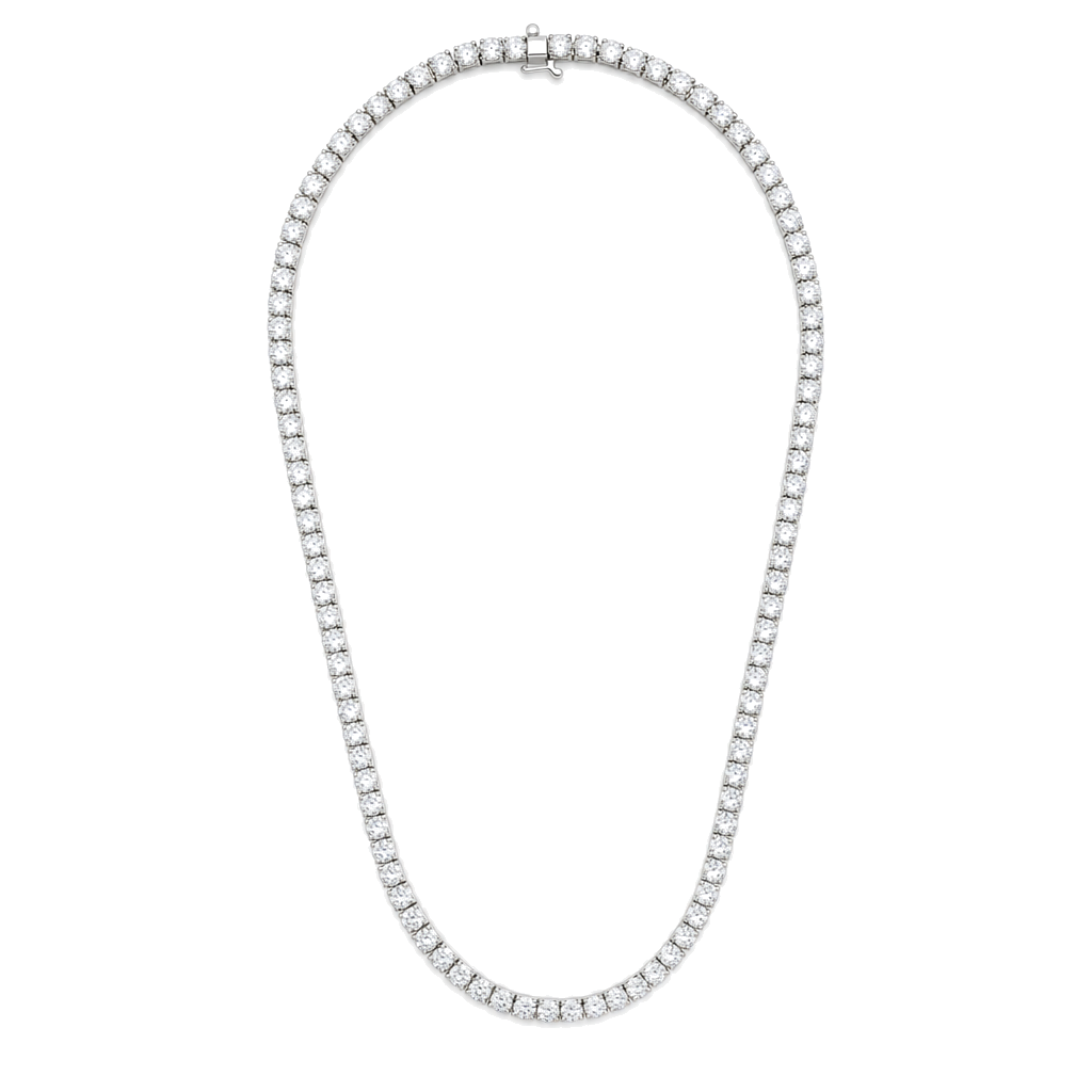 Classic Natural Diamond Tennis Necklace