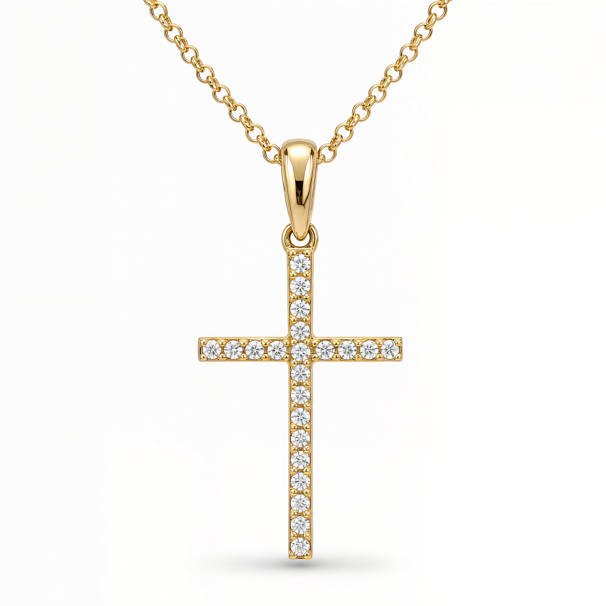 Diamond Pave Cross Necklace