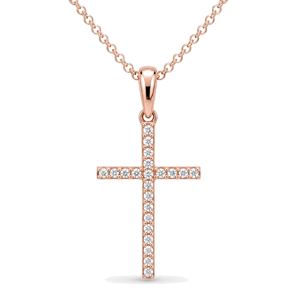 Diamond Pave Cross Necklace