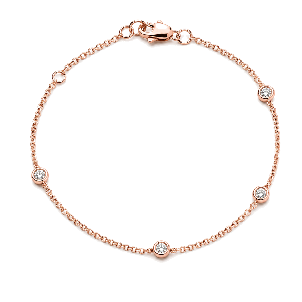 Diamond Bezel Stations Bracelet
