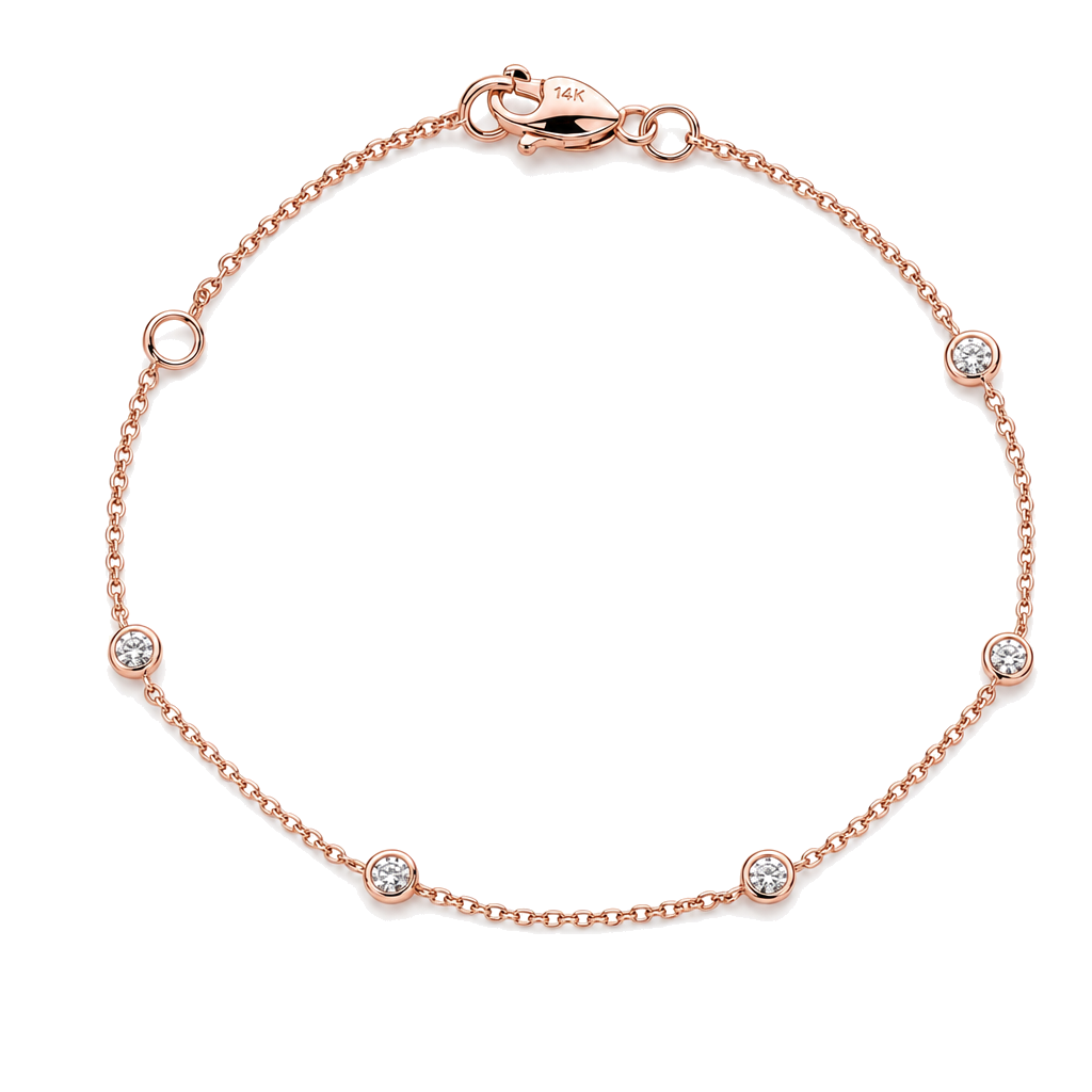 Diamond Bezel Stations Bracelet