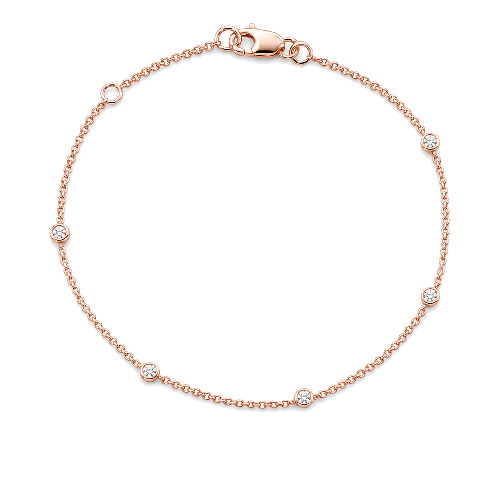 Diamond Bezel Stations Bracelet