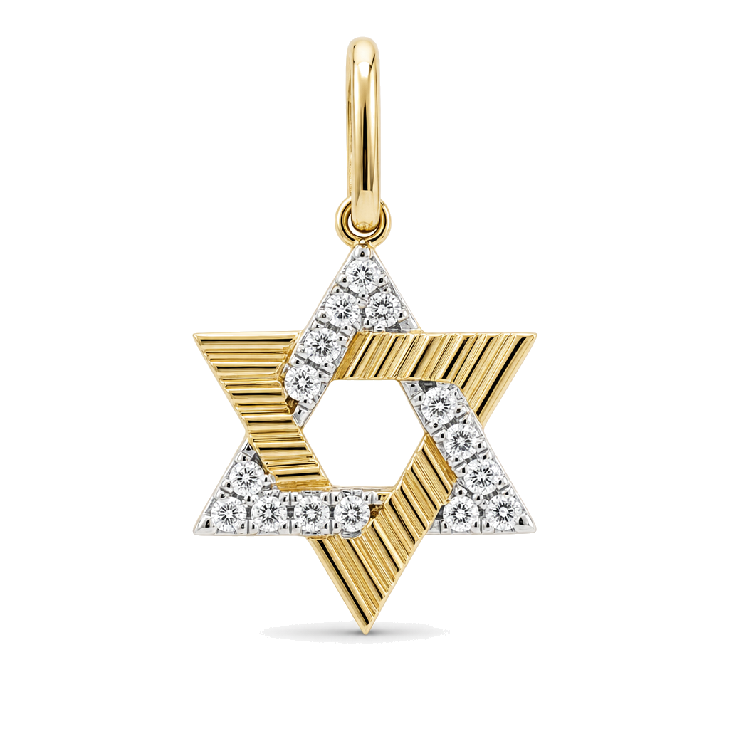 Radiating Star of David Diamond Pendant