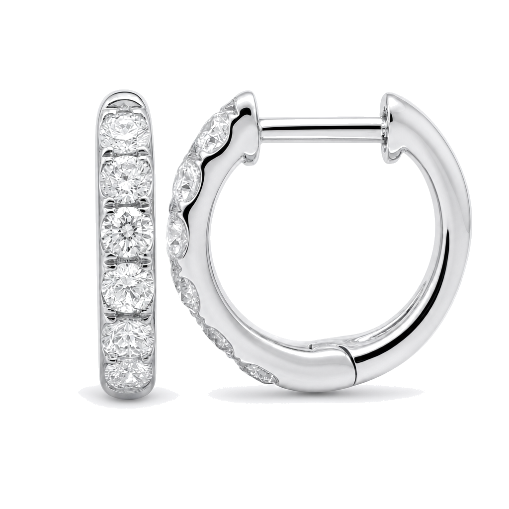 Classic Pave Diamond Huggies