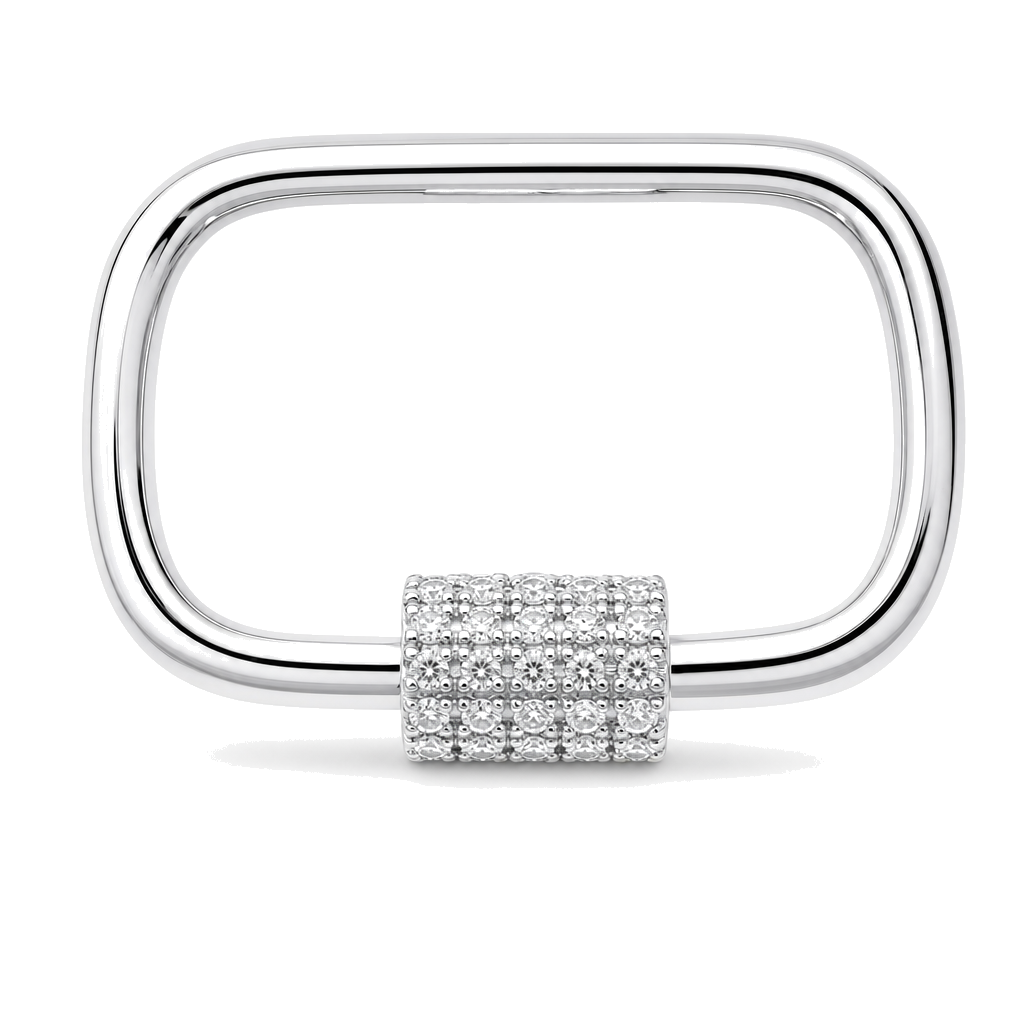 Carabiner Lock Diamond Charm Enhancer, alternate angle
