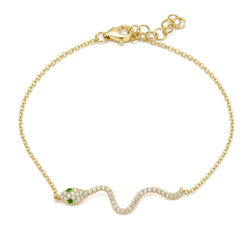 Diamond Pave Python Bracelet