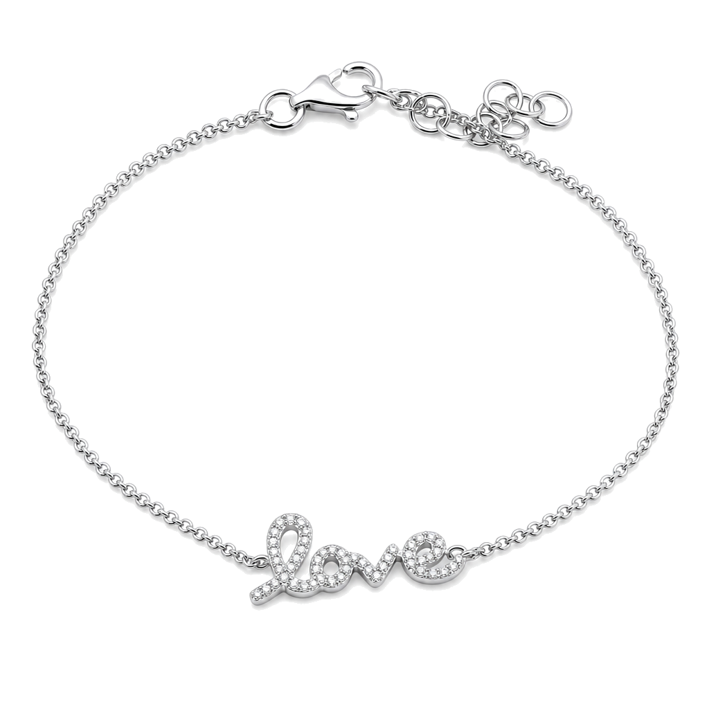 Love Script Diamond Bracelet