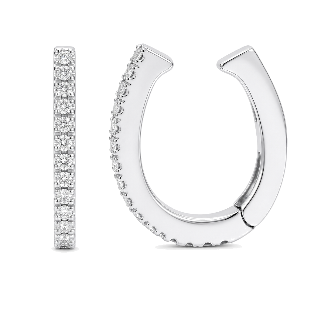 Micro Pave Diamond Ear Cuff, alternate angle