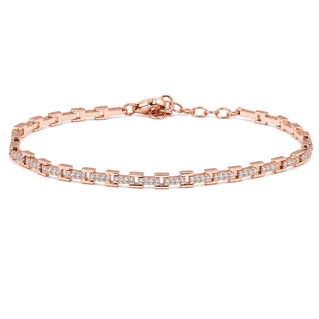 Square Links Diamond Bracelet