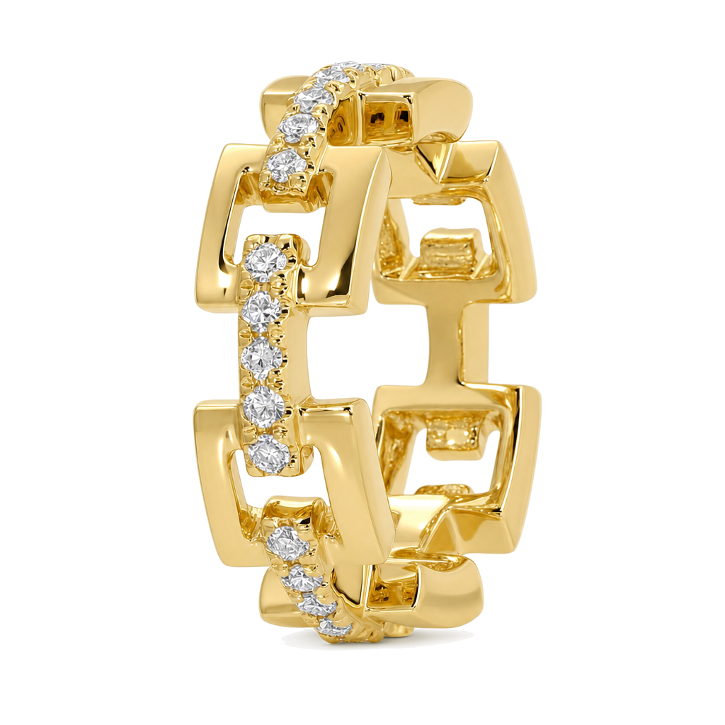 Square Links Diamond Rondelle, diamond, Izakov Fine Jewelry