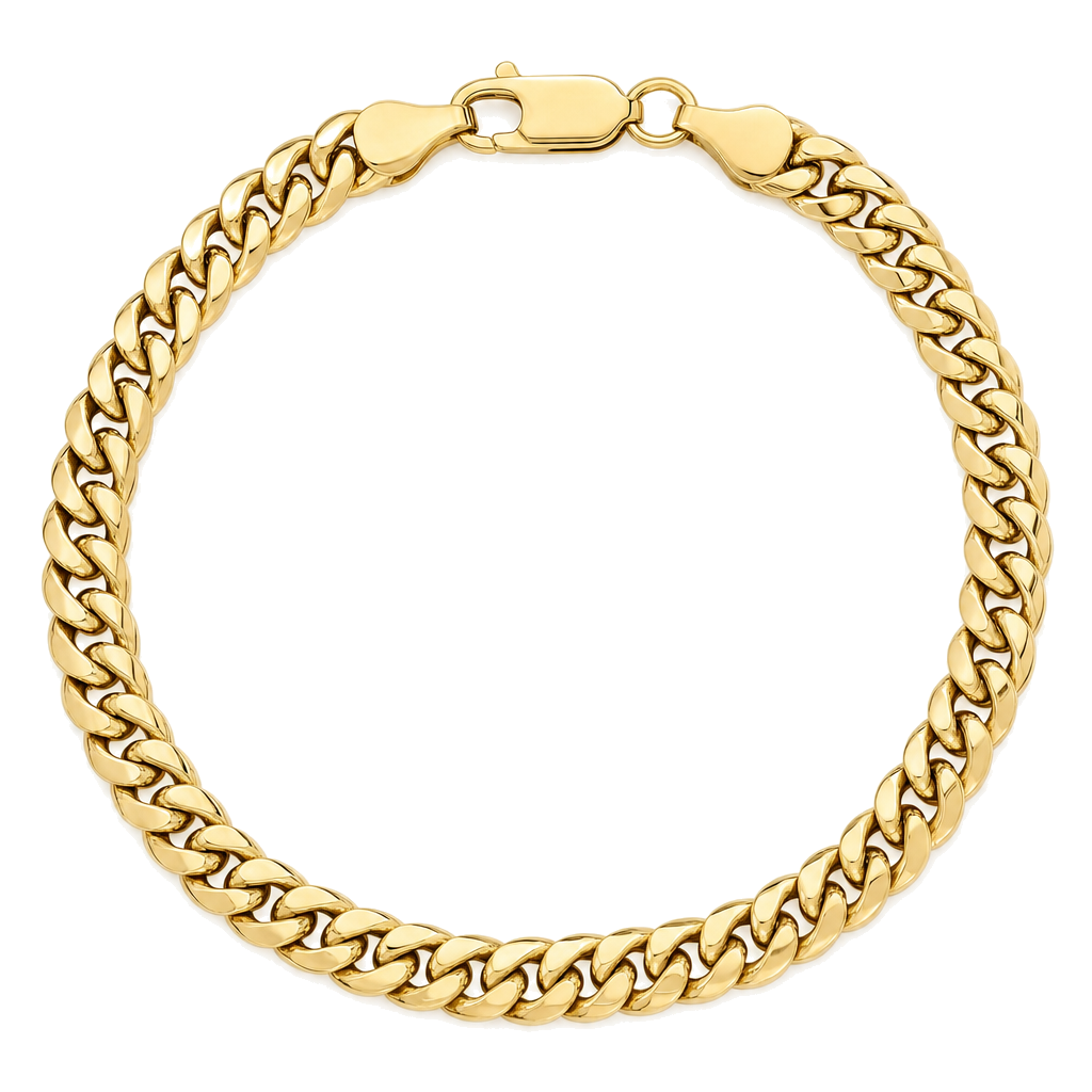Classic Light Miami Cuban Link Gold Bracelet, 14K gold, Izakov Fine Jewelry