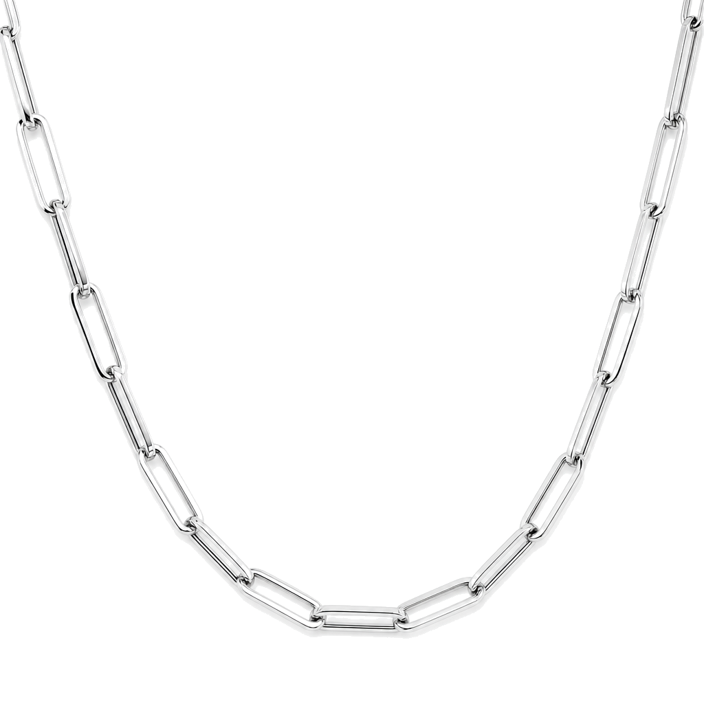 Paper Clip Link Gold Chain Necklace