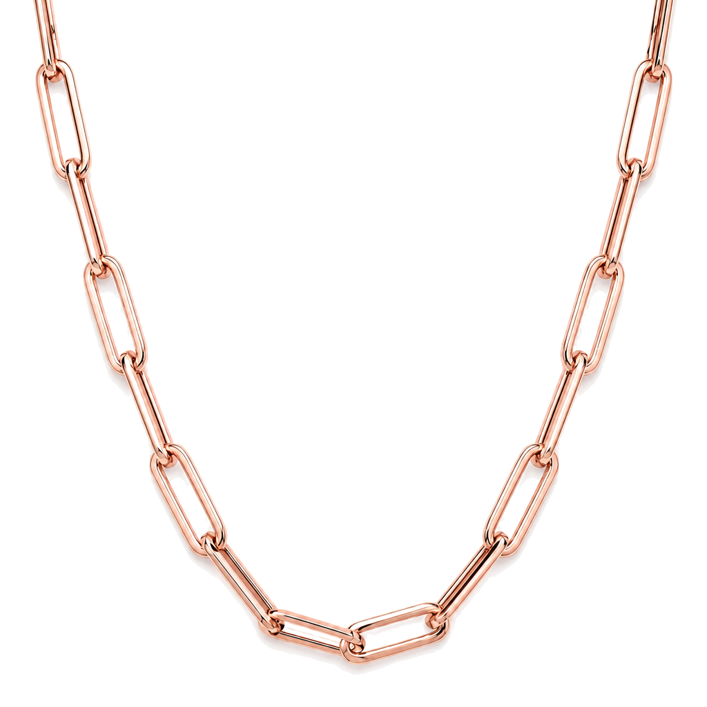 Paper Clip Link Gold Chain Necklace