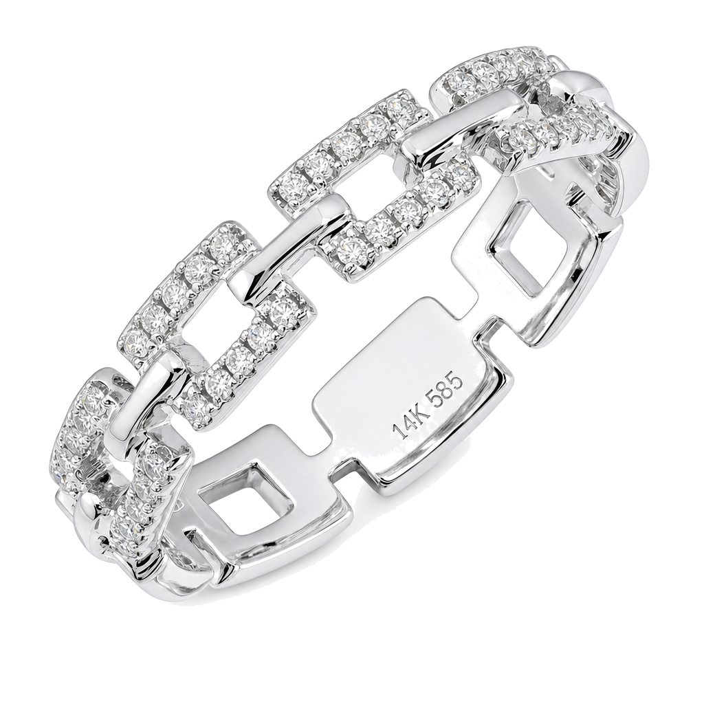 Diamond Pave Links Ring