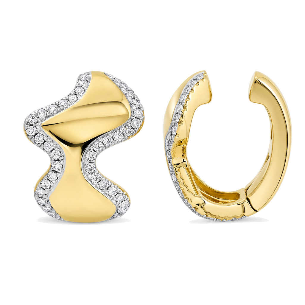 Wavy Diamond Ear Cuff