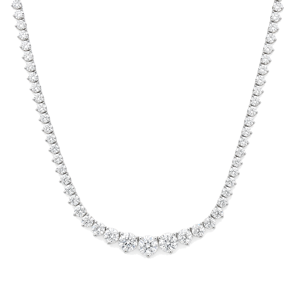 Riviera Graduated Lab-Grown Diamond Tennis Necklace