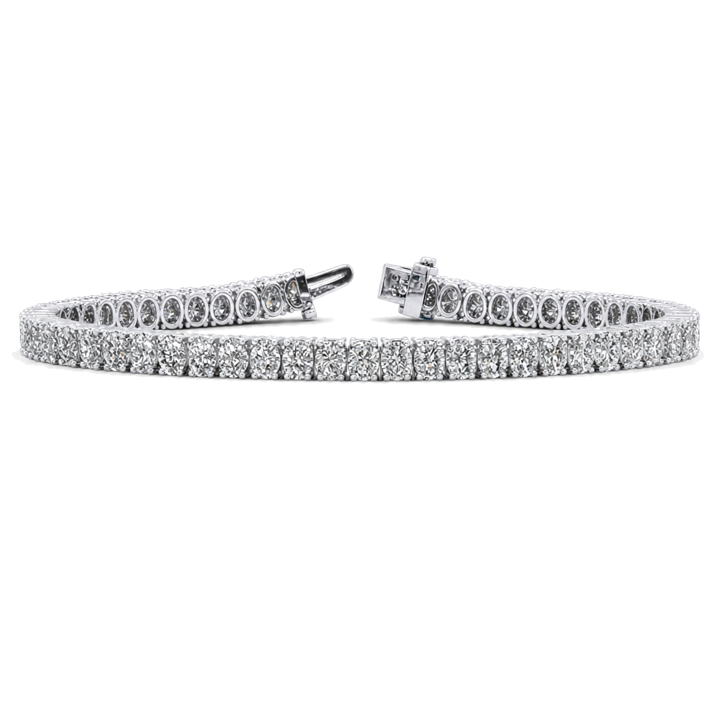 Lab-Grown Oval Diamond Tennis Bracelet