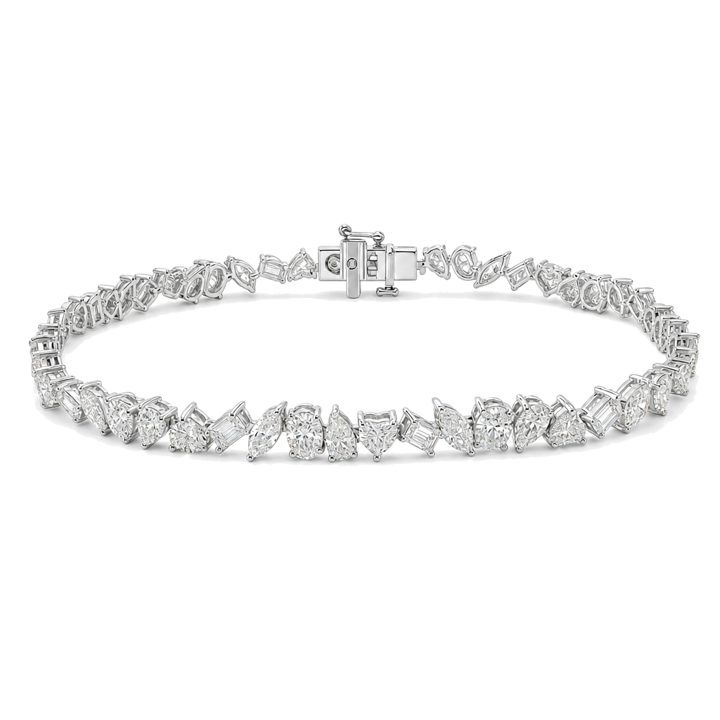 Multi-Shape Lab Diamond Tennis Bracelet