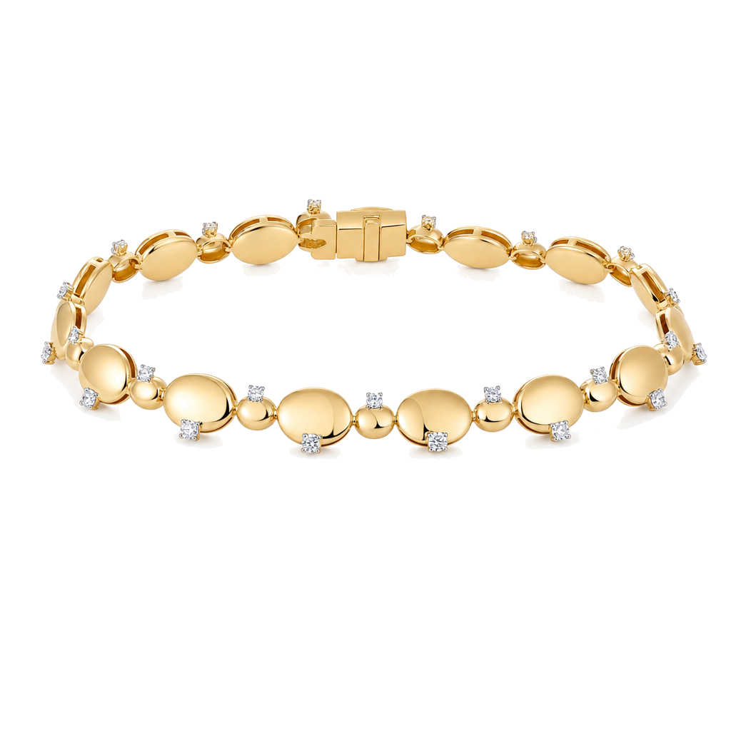 Scattered Disk Diamond Bracelet