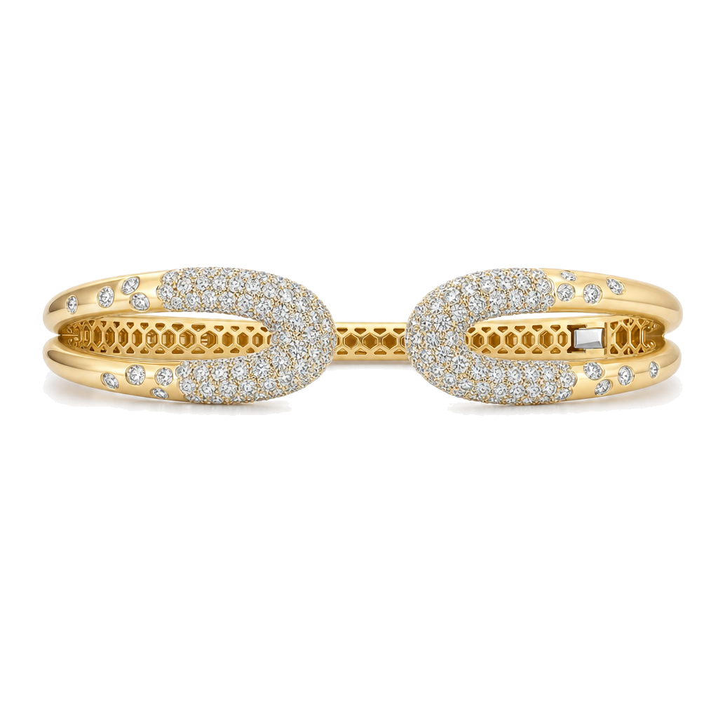 Confetti Bypass Diamond Bangle